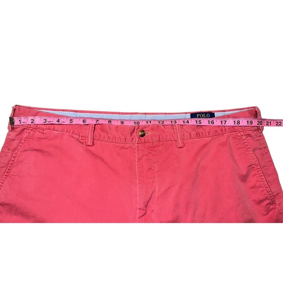 POLO RALPH LAUREN Size 40 Chino Shorts Stretch Classic Fit Cotton Twill Salmon - Picture 10 of 14